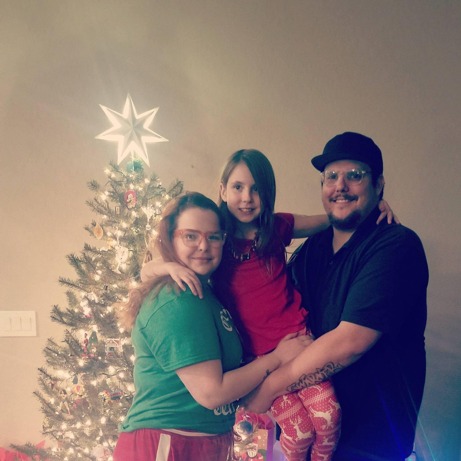 one of our first Christmas's all 3 of us together