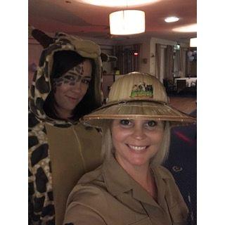 I spotted a giraffe on safari!  