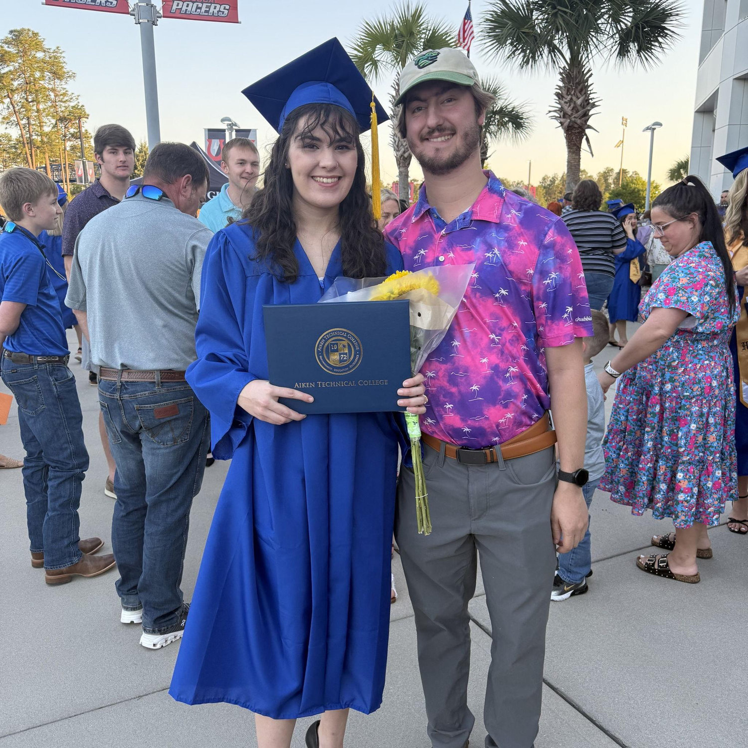 Wyatt supporting me at my second graduation. May 5, 2026.