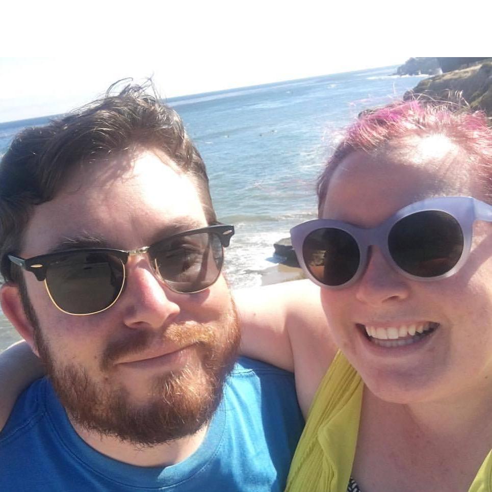 Alex and Liz at Pleasure Point, when Alex still lived in Capitola - Summer 2017