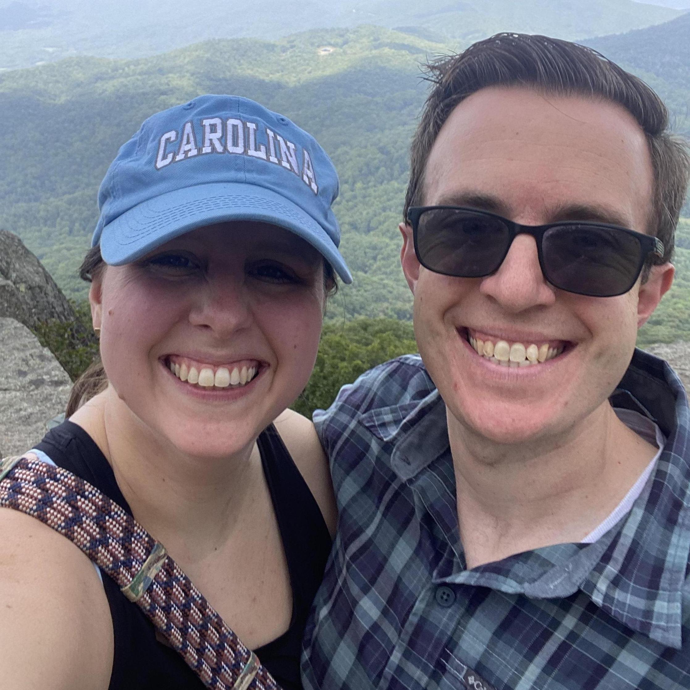 Amy fell several feet off the trail a few minutes after this picture... Rumor has it that is why she nixed the waterfall proposal plan.
