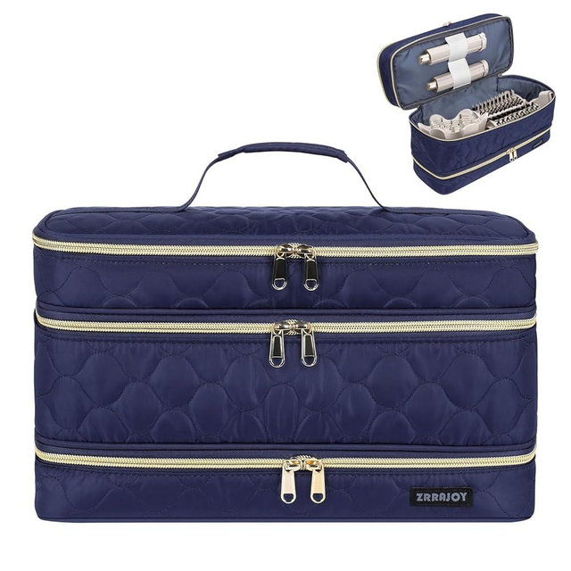 ZRRAJOY Double Layer Storage Case For Shark Flexstyle, Travel Carrying Case For Shark 430/440 Flexstyle, Organizer Bag For Shark Flexstyle/Dyson Airwrap Styler Attachments