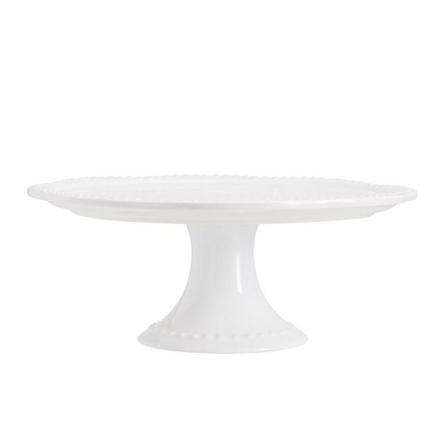 Emma Beaded Cake Stand - True White