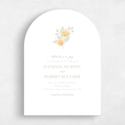 Green Arch Wedding Invitation - Orchidea Bloom