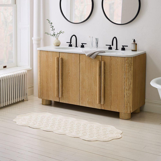 Thistle Jacquard Bathmat, Runner, Alabaster