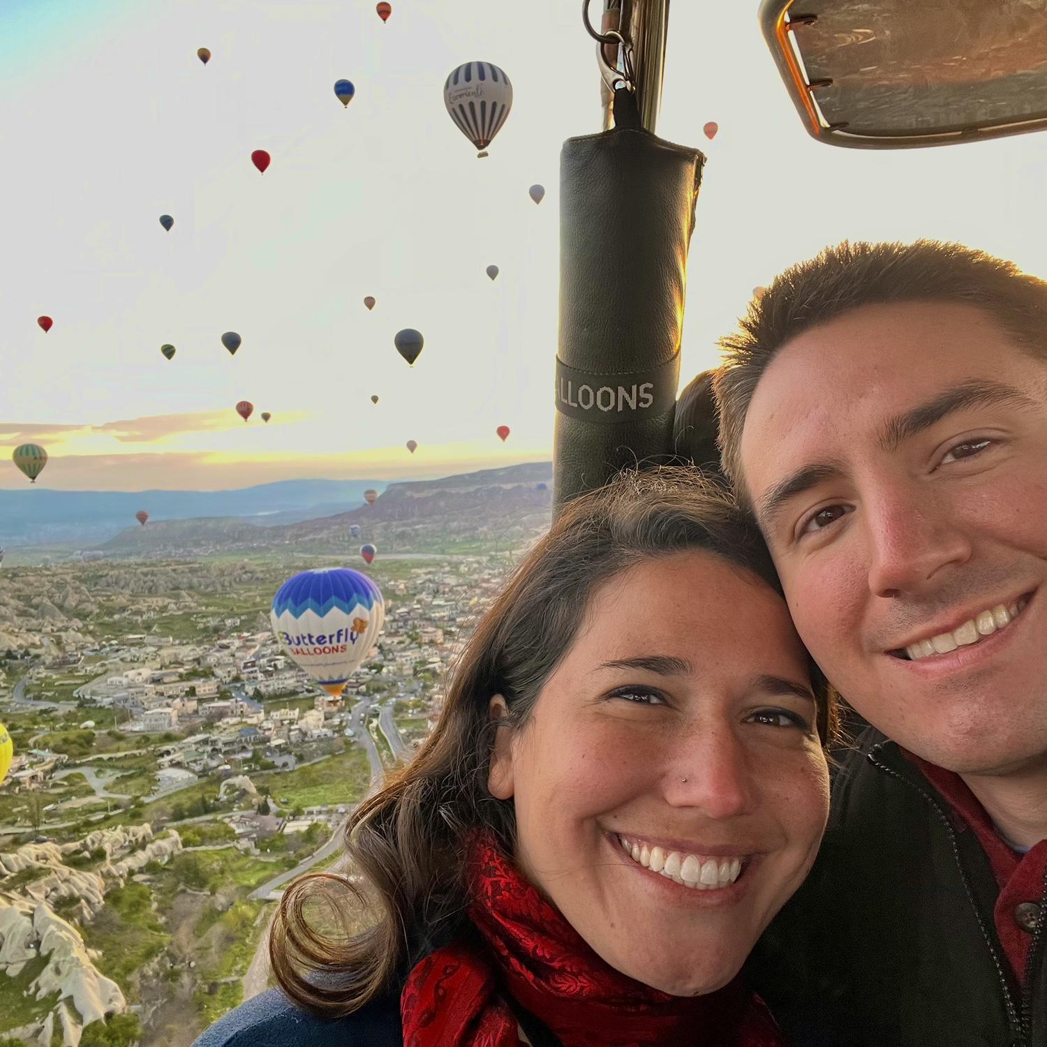 Checking off a hot air balloon ride in Turkey off our bucket list!