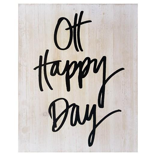 Oh Happy Day Wood Flushmount 14"x18" - Threshold™