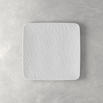 Manufacture Rock Blanc fuente para servir y plato gourmet cuadrado, blanco, 32,5 x 32,5 x 1,5 cm