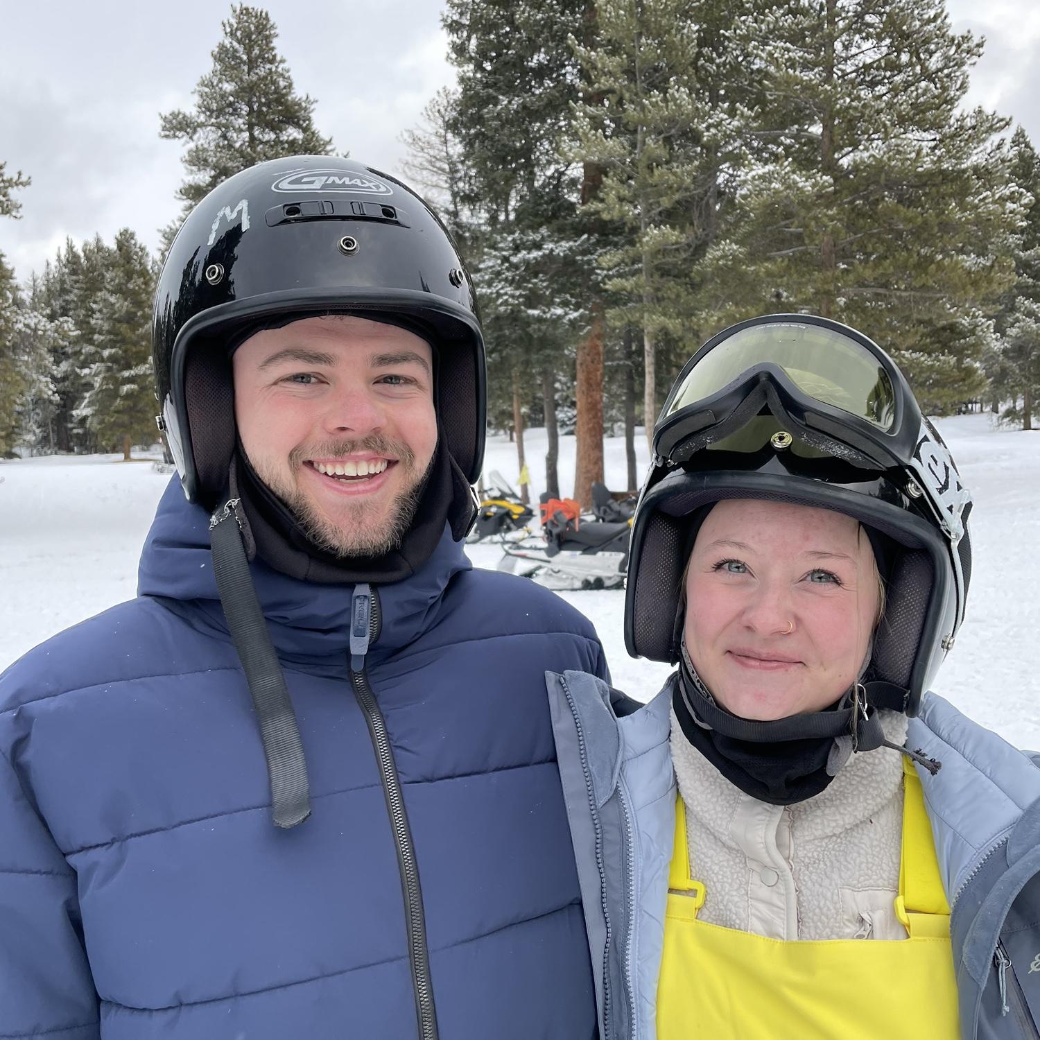 First time snowmobiling!