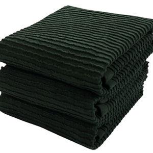 Dark Green Kitchen Hand Dish Towels, set of 3