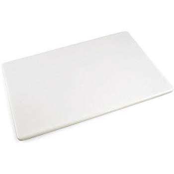 Commercial Plastic Cutting Board, NSF - 20 x 15 x 0.5 inch (White)