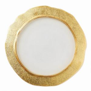 Vietri Rufolo Glass Gold Organic Service Plate/Charger