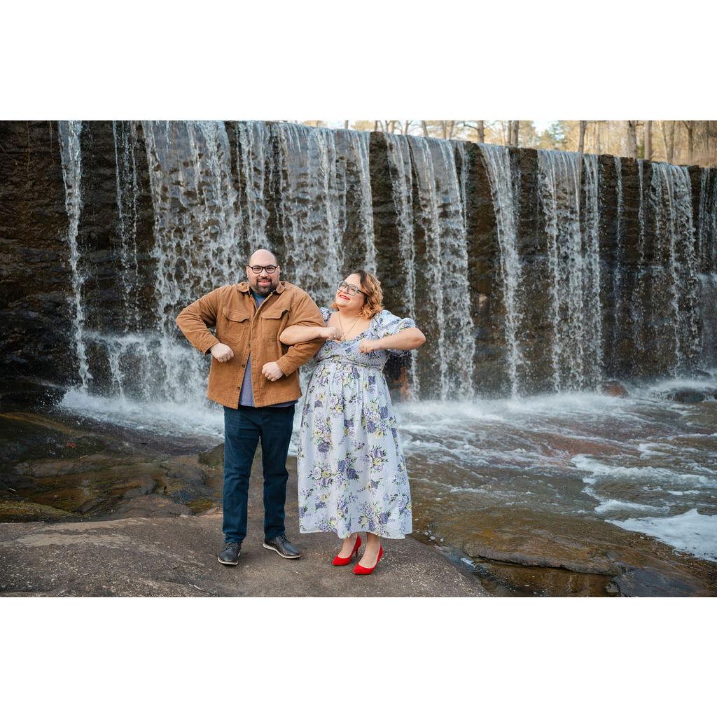 Having some goofs during our engagement photos