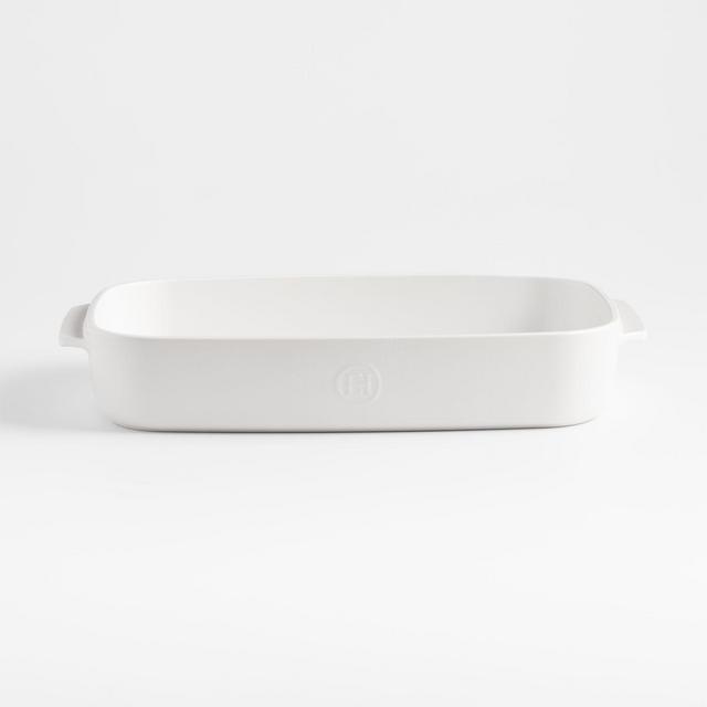 Emile Henry x Crate & Barrel 9"x13" Cream Ceramic Baking Dish