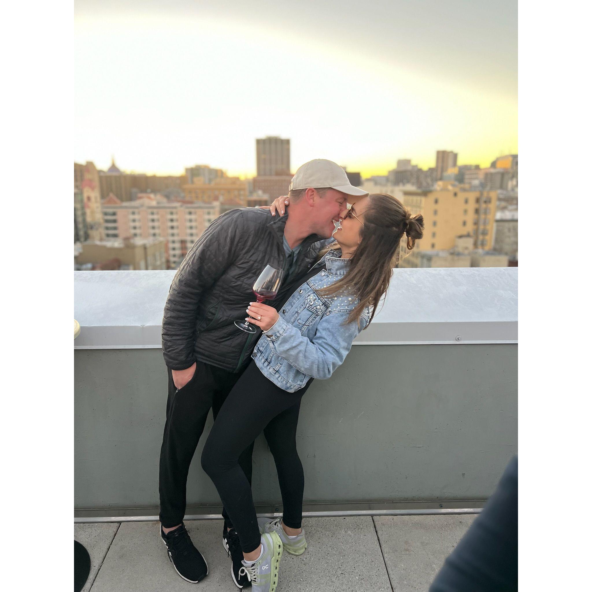 Lauren lived in San Francisco, California for 4 years before meeting Andrew. He successfully dragged her out of the city, to the suburbs, but he knows how important the city is to Lauren.