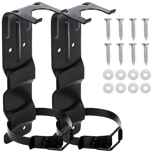 2 Pack Fire Extinguisher Brackets, 2.5 LB Fire Extinguisher Wall Mount Bracket, Metal Heavy Duty Fire Extinguishers Holder for Home, Car, RV, Truck, Mini Fire Extinguishers (Non-Universal)
