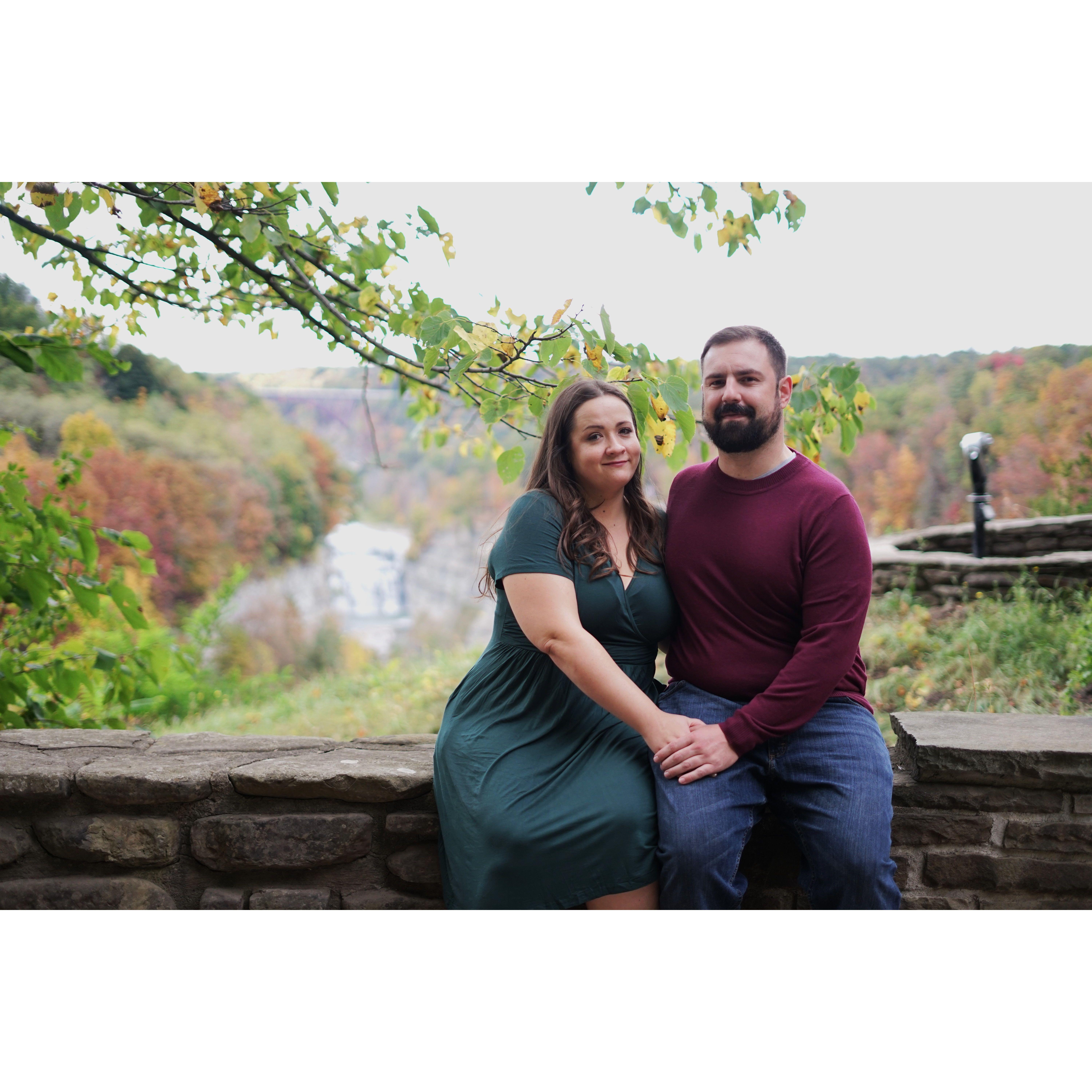 From our engagement shoot at Letchworth State Park.