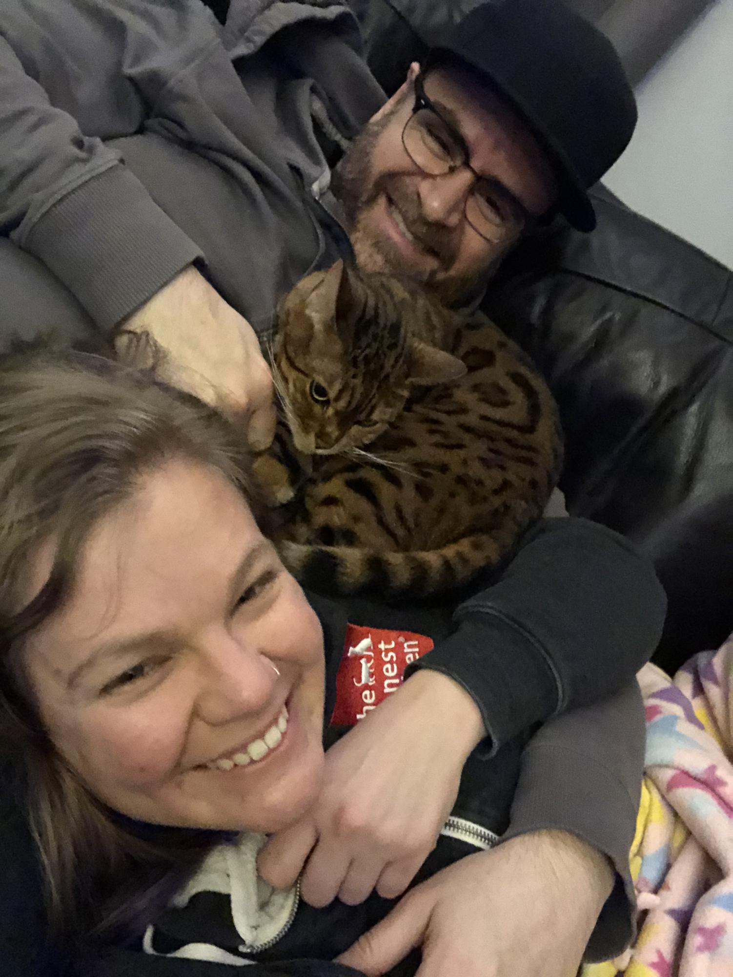 Couch cuddles with Tala