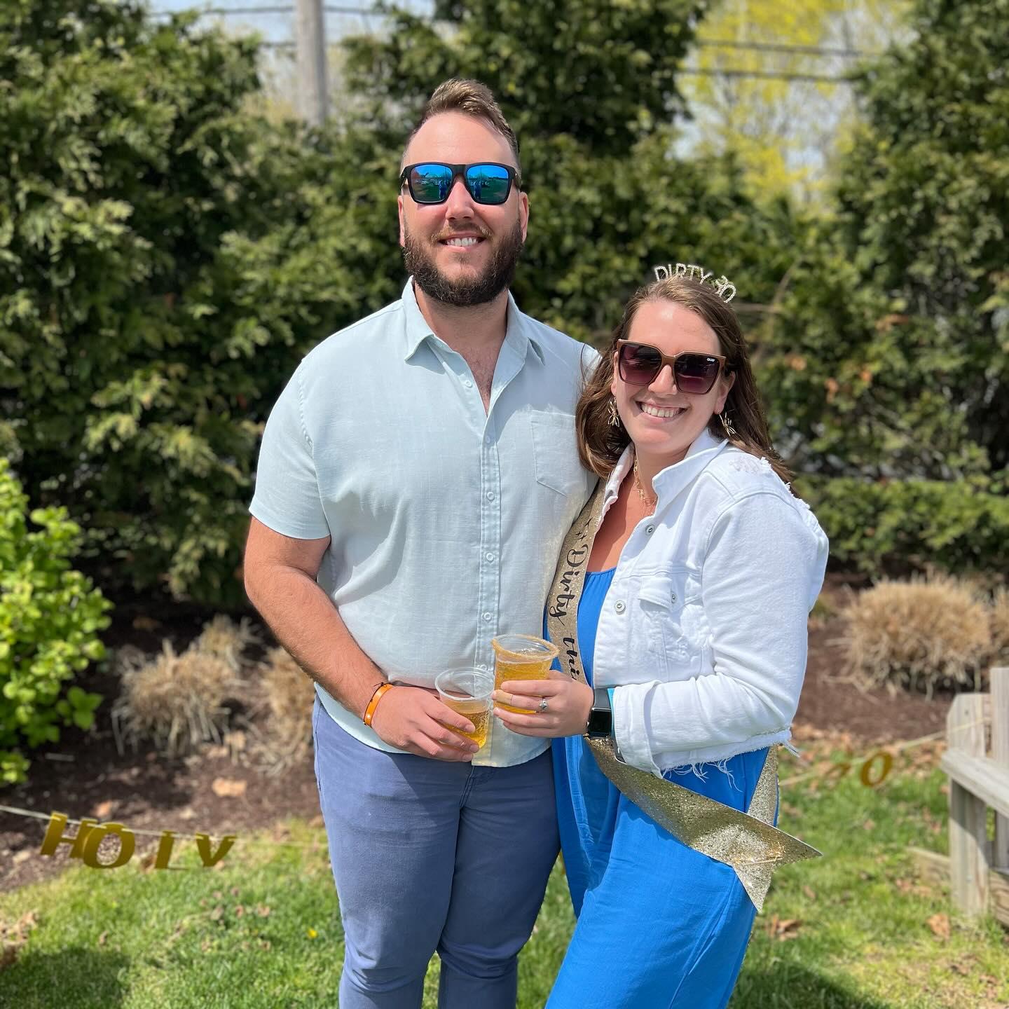 Sam's 30th birthday at the Jamesport Farm Brewery in NY! April 2024