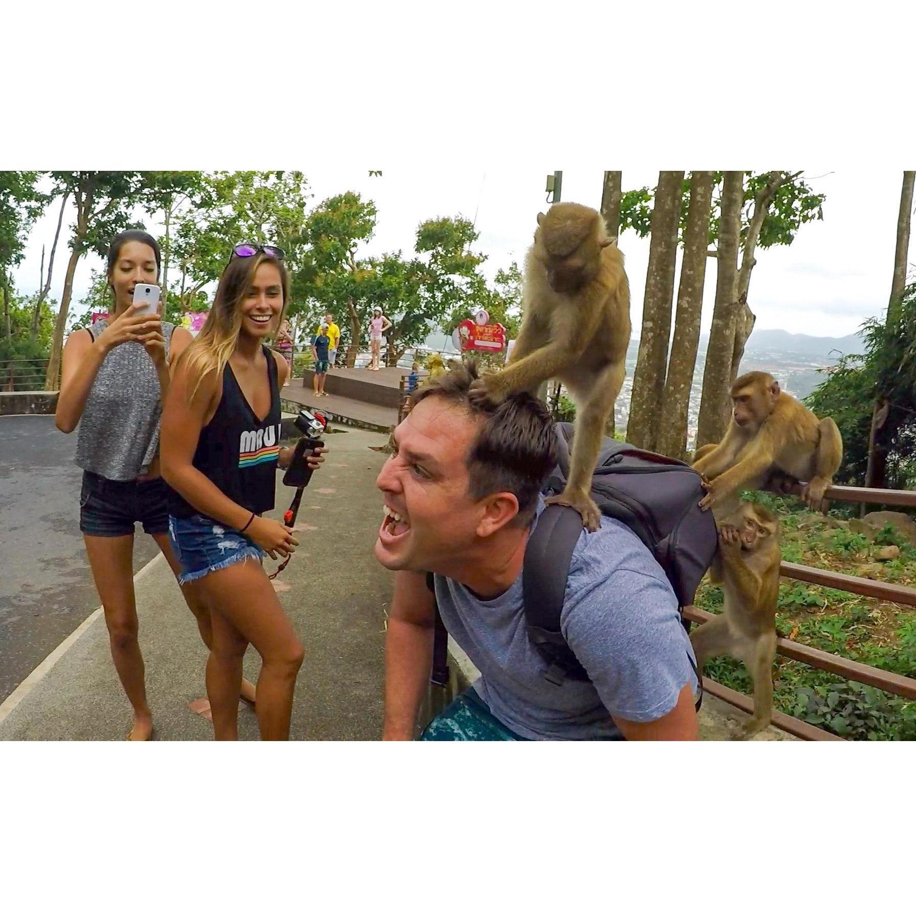 Evan getting robbed by the "locals" in Chiang Mai, Thailand.