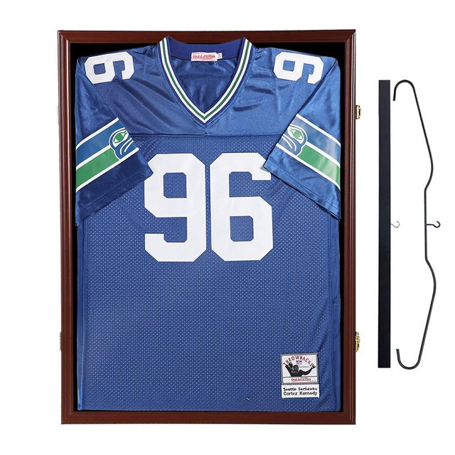 Jersey Display Frame Case Large Frames Shadow Box Lockable with UV Protection Acrylic Hanger and Wall Mount Option for Baseball Basketball Football Soccer Hockey Sport Shirt
