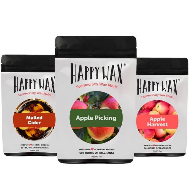 Happy Wax Apple Picking Collection Scented Soy Wax Melts – 6 Oz. of Scented Wax Melts, Made in USA