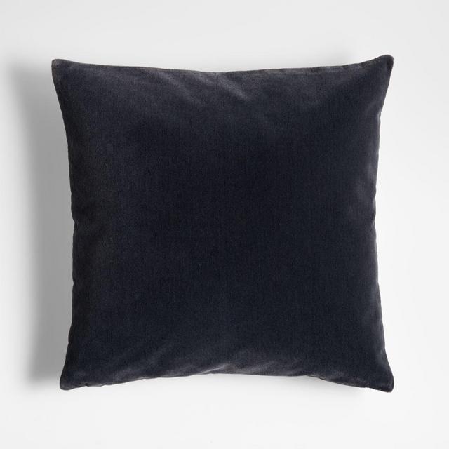 Quarry 20" Reversible Faux Mohair Linen Pillow with Feather-Down Insert