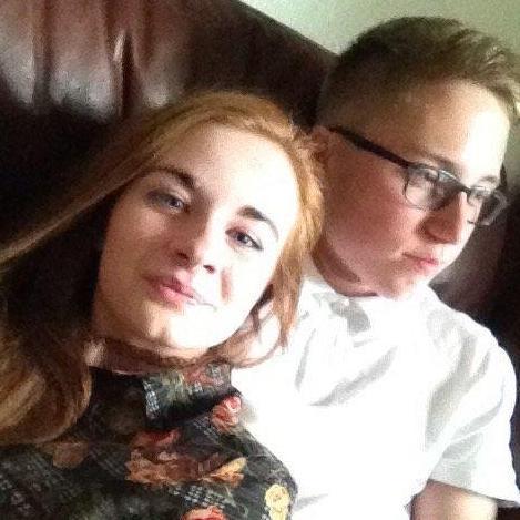 June 2015 - Our very first photo together. Cue baby faces!