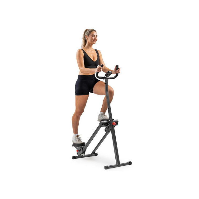 Sunny Health & Fitness Foldable Smart Cardio Step Climber – Gray