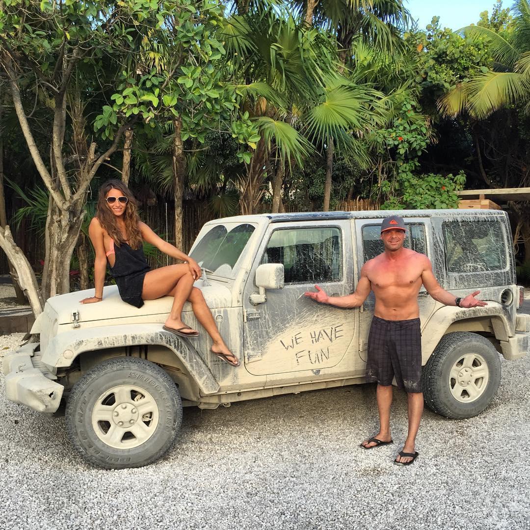 After an off roading adventure in Tulum, Mexico. We have fun!