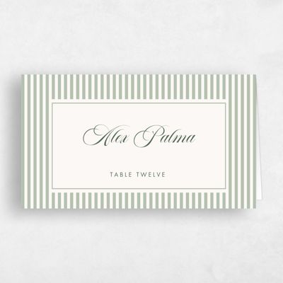 Laurel Green Wedding Place Card - Fable