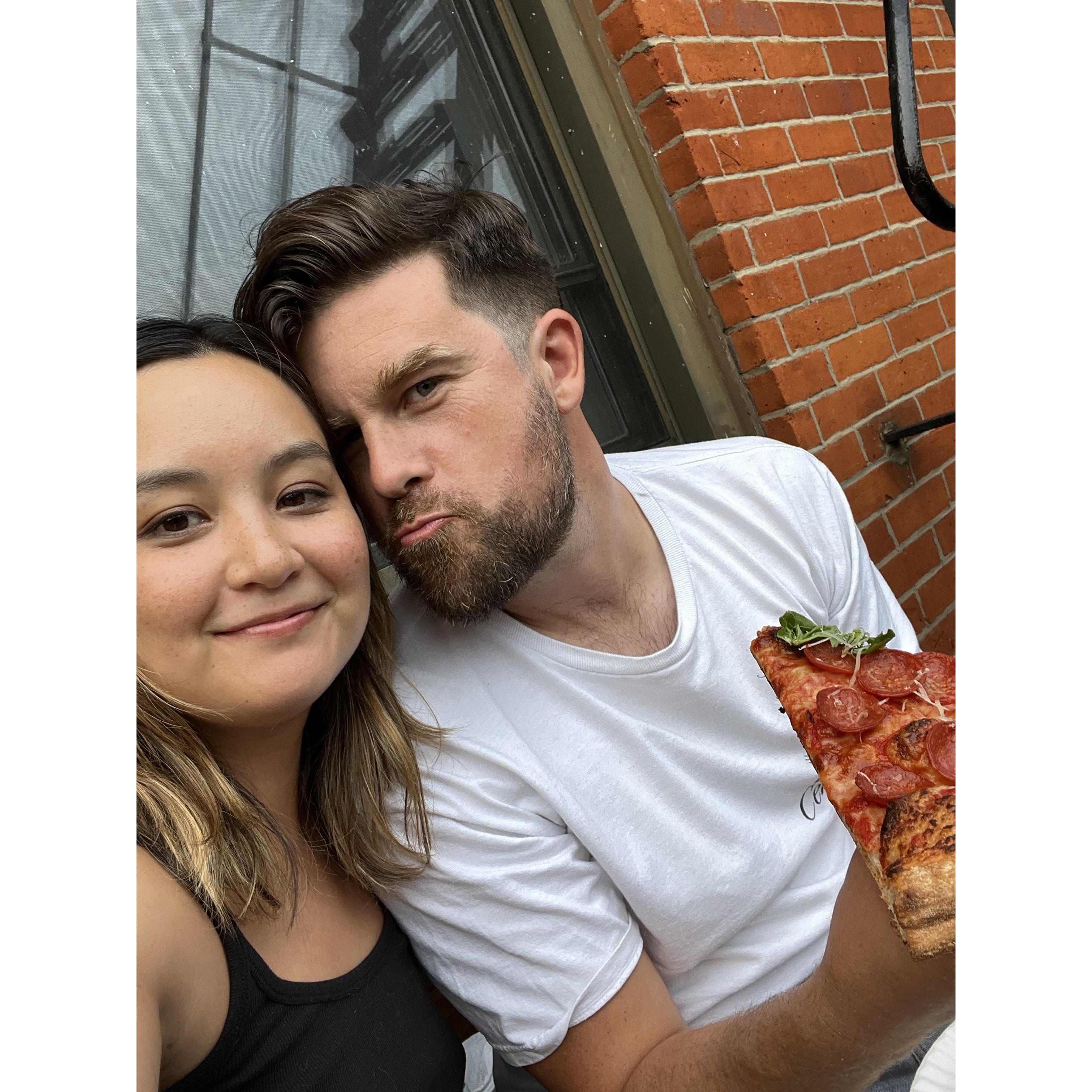 Neil's two favorite things in Brooklyn.