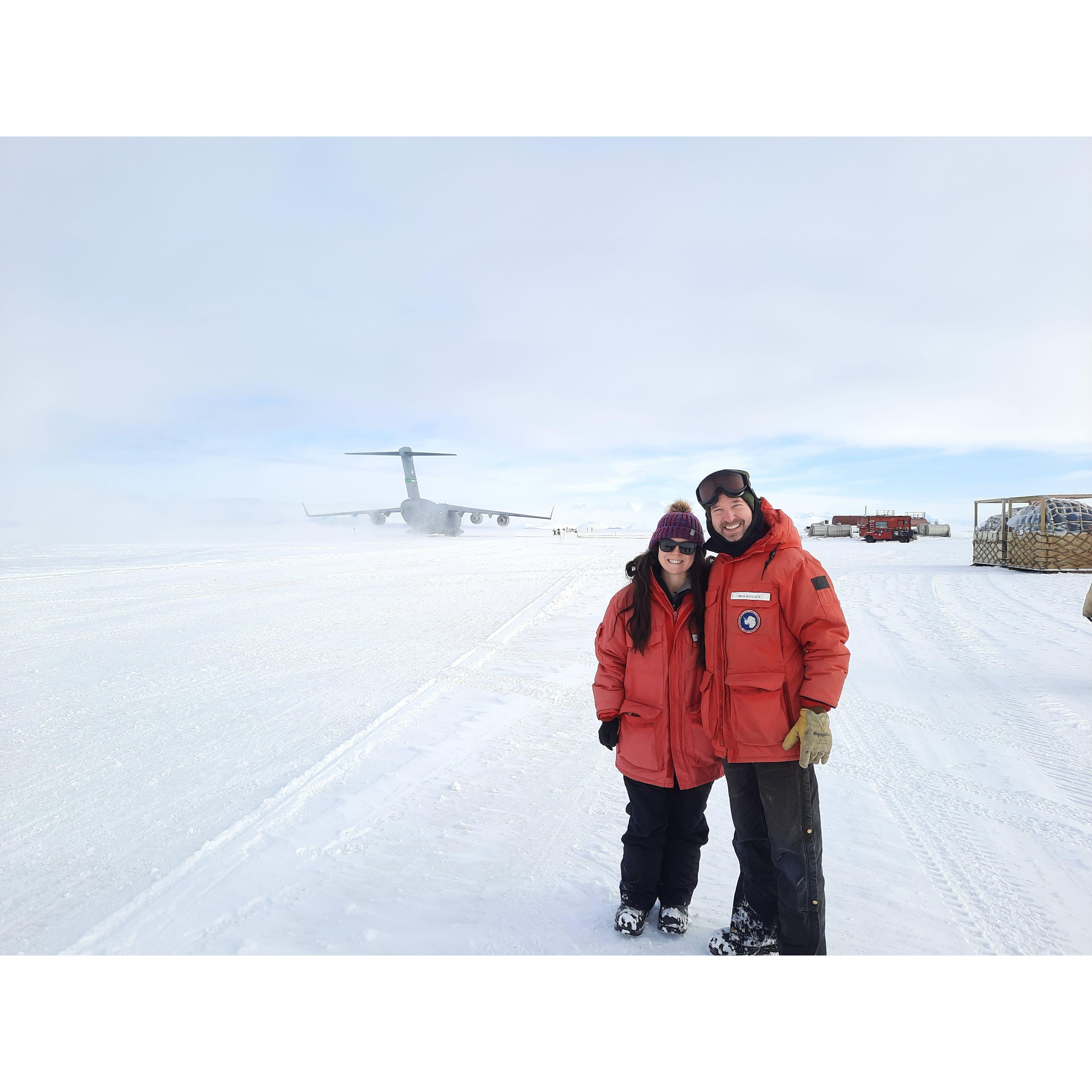 Getting ready to head out on the C-17 from Antarctica to New Zealand after 5 months together on the ice (Feb. 2023)