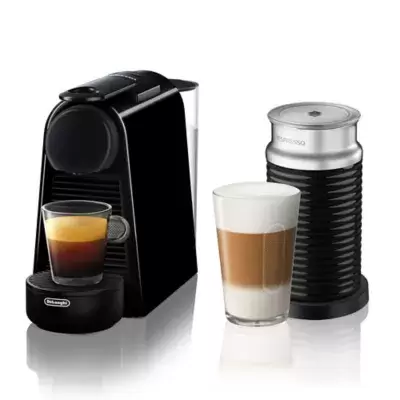 Nespresso® by Delonghi Essenza Mini Espresso Machine with Aeroccino in Black