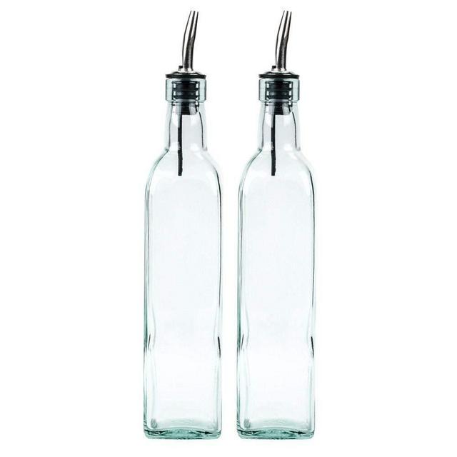 Gusnilo ouxinli H9085 Olive Oil Dispenser, 8 oz SET OF 2, 1 PACK, Clear