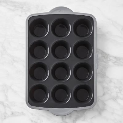 Trudeau Pro Silicone Muffin Pan, 12-Well, Grey