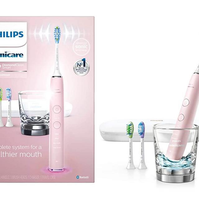 Philips Sonicare DiamondClean Smart 9300 Rechargeable Electric Toothbrush, Pink HX9903/21