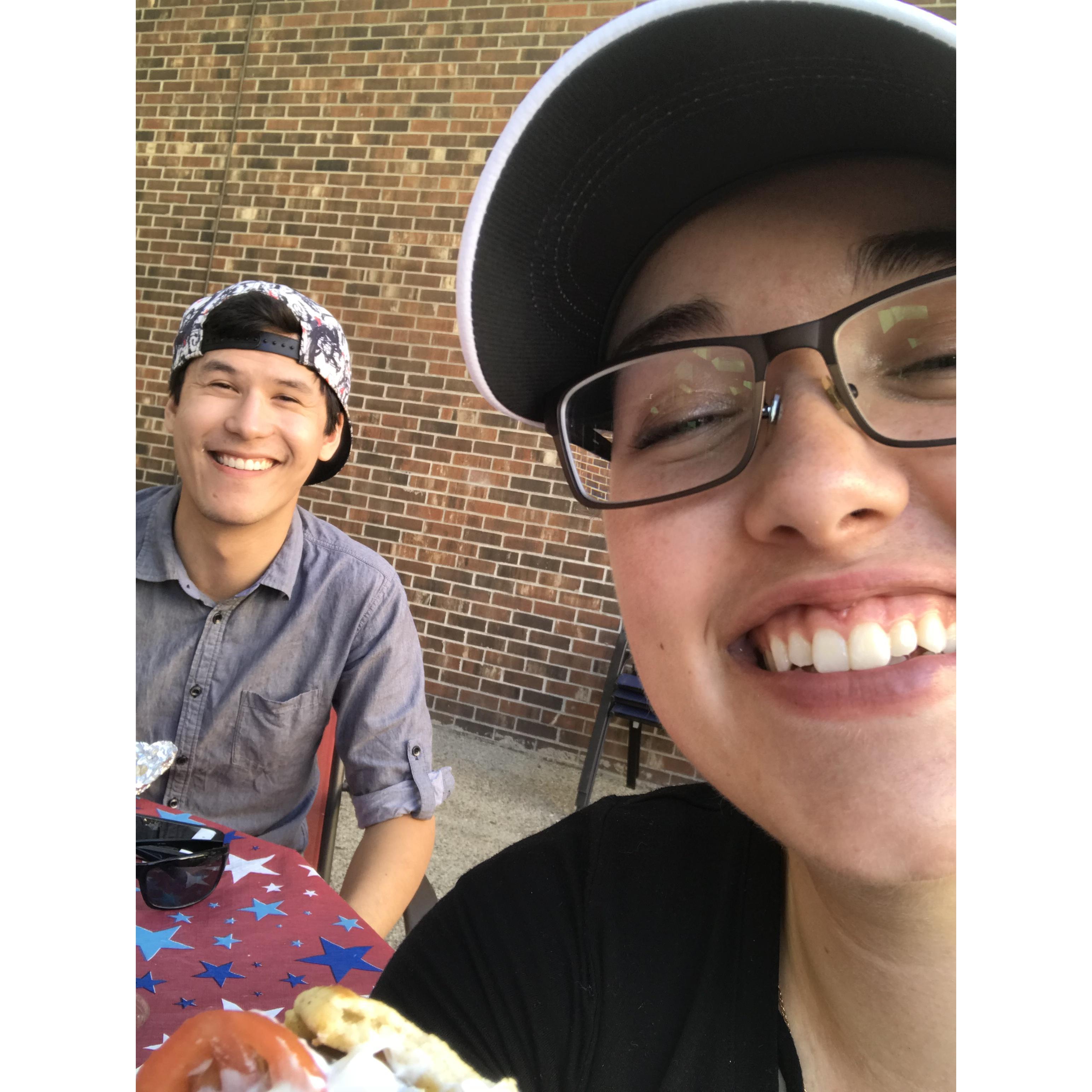 We went to an art fair in Ann Arbor and ate cheap food