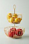 Gold Wire Two-Tier Fruit Basket