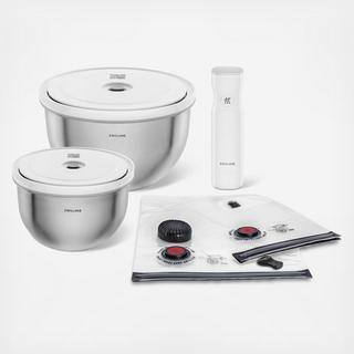 Fresh & Save 9-Piece Stainless Steel Vacuum Bowl Starter Set