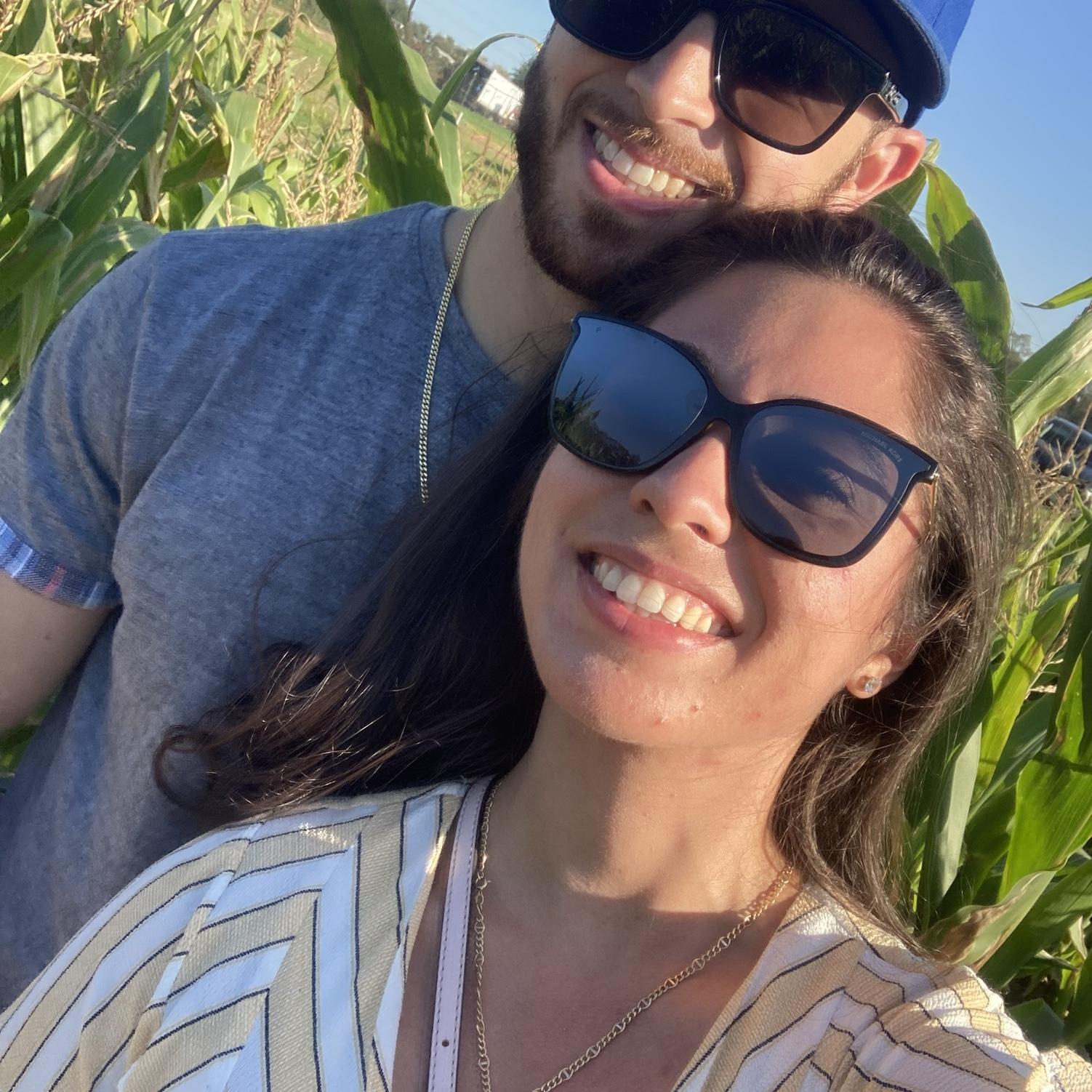 Todd and Vanessa on their first official date at the pumpkin patch.