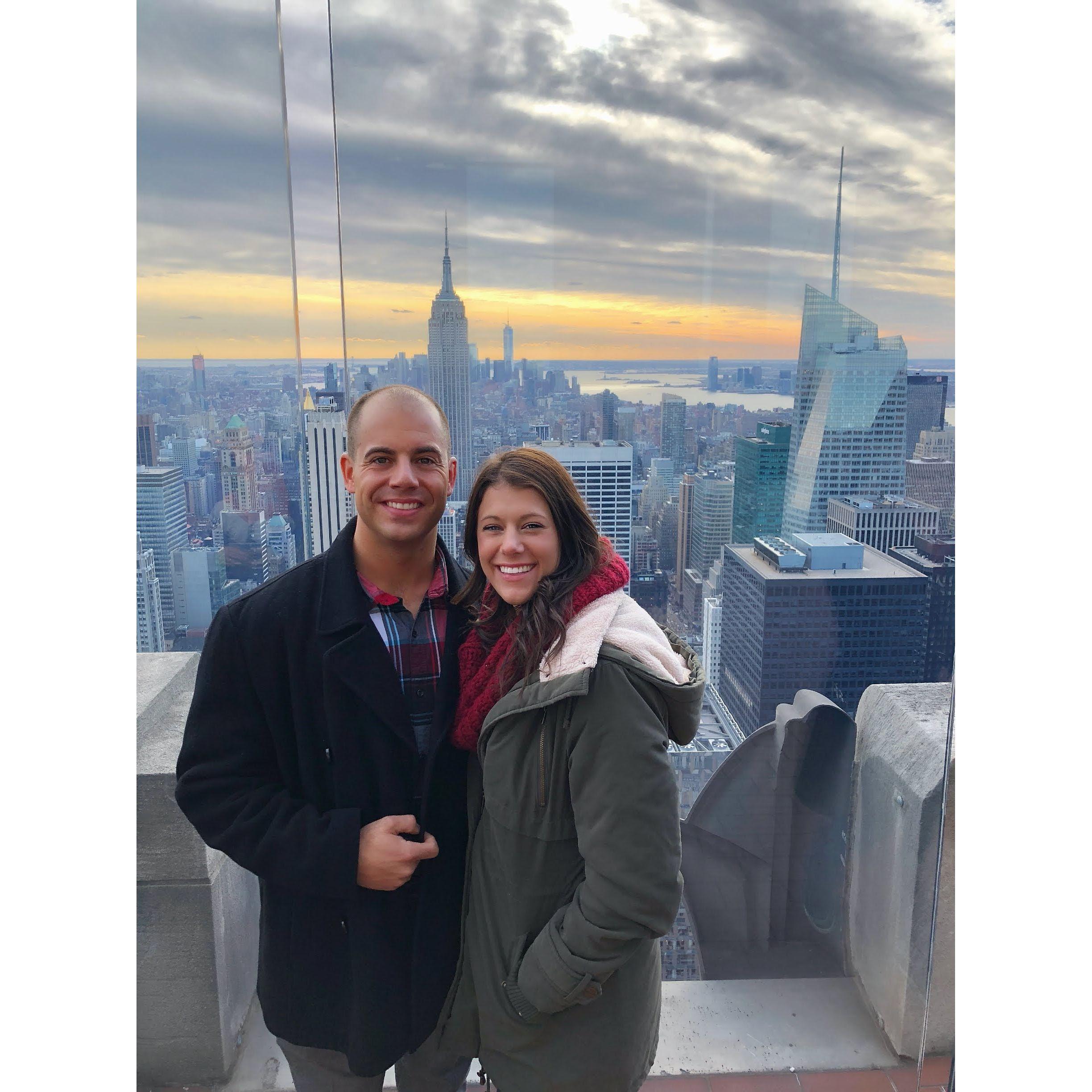 Victoria's first time in the big apple at the Top of the Rock! December 2017