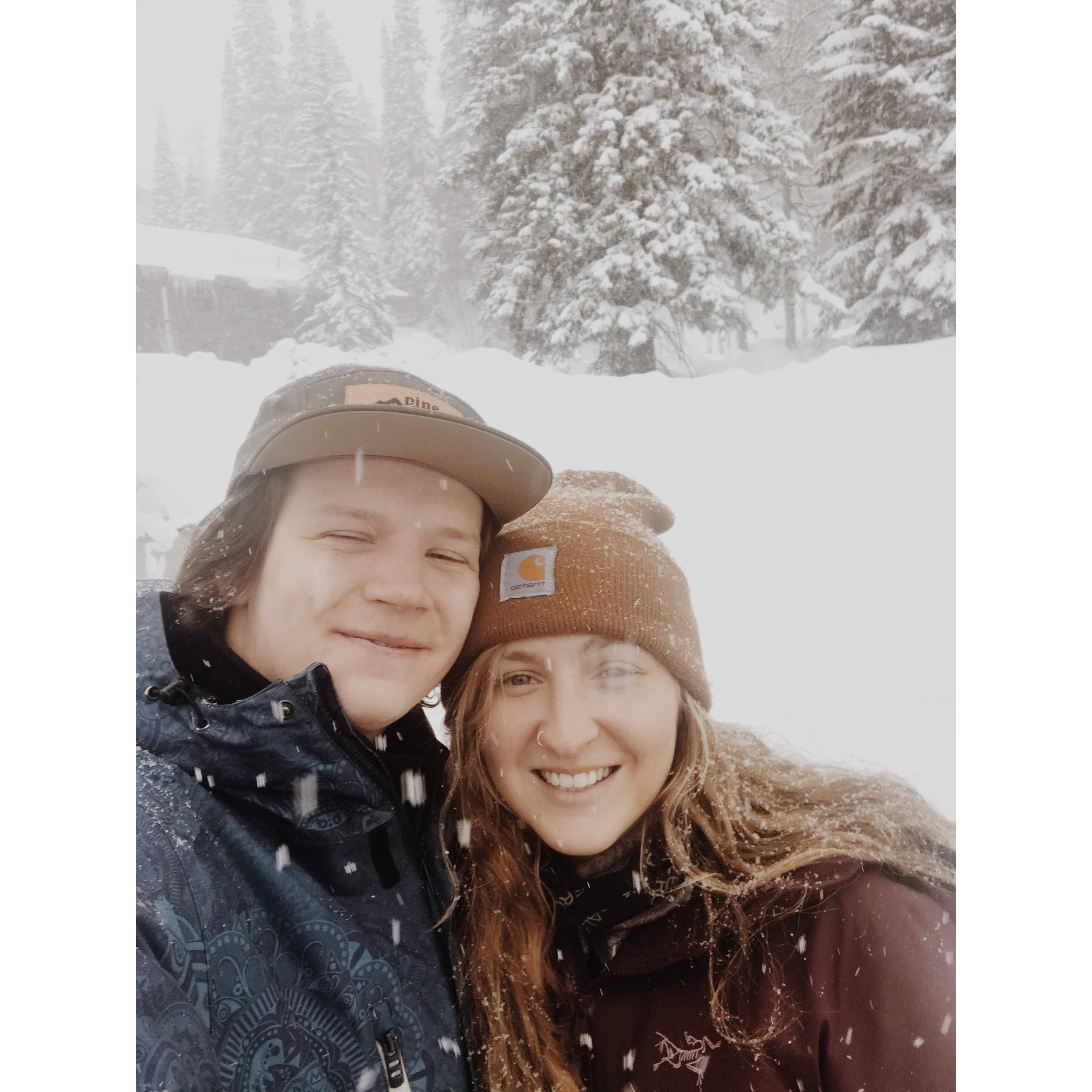 Valentine's Day 2018 gave us a big powder day to ski!