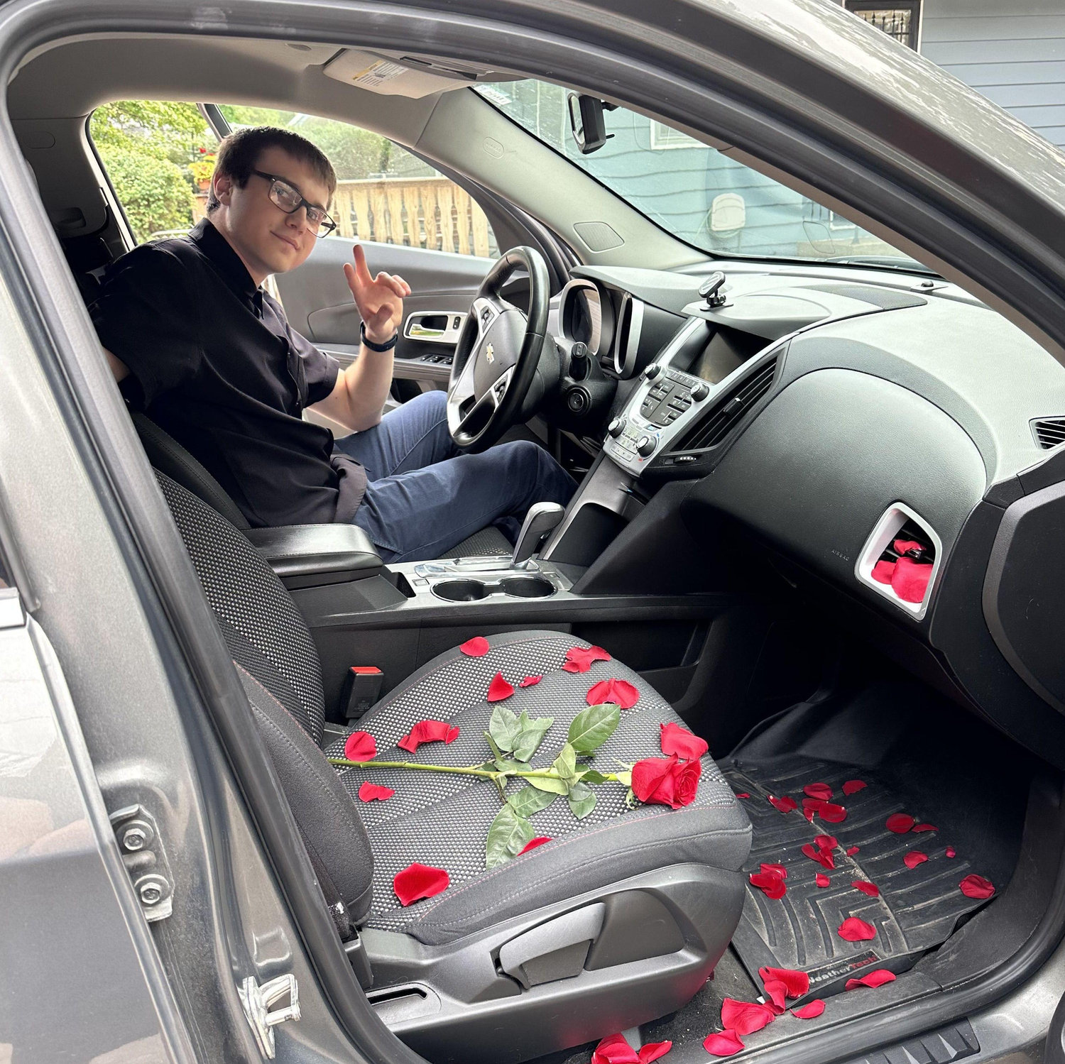 Sam bringing Kellie to their 1 Year Anniversary dinner.