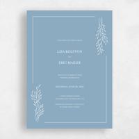 Blue Wedding Invitation - Merrion Frame