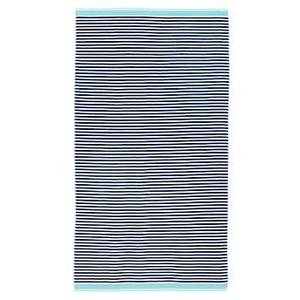 Mini Stripe Beach Towel 2x - Navy/Seabreeze