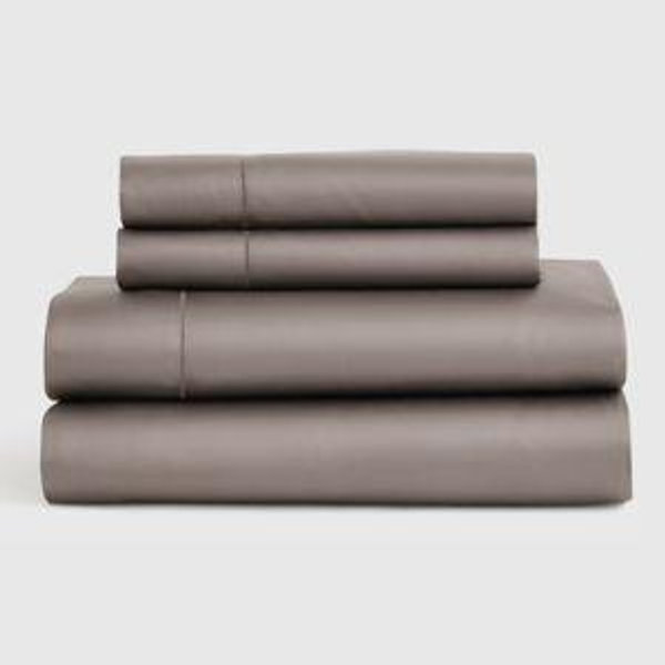 Signature Giza Cotton Sateen Sheet Set in Stone, King