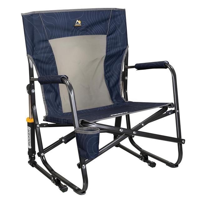 GCI Outdoor FirePit Rocker Low-Ride Outdoor Rocking Chair with Beverage Holder