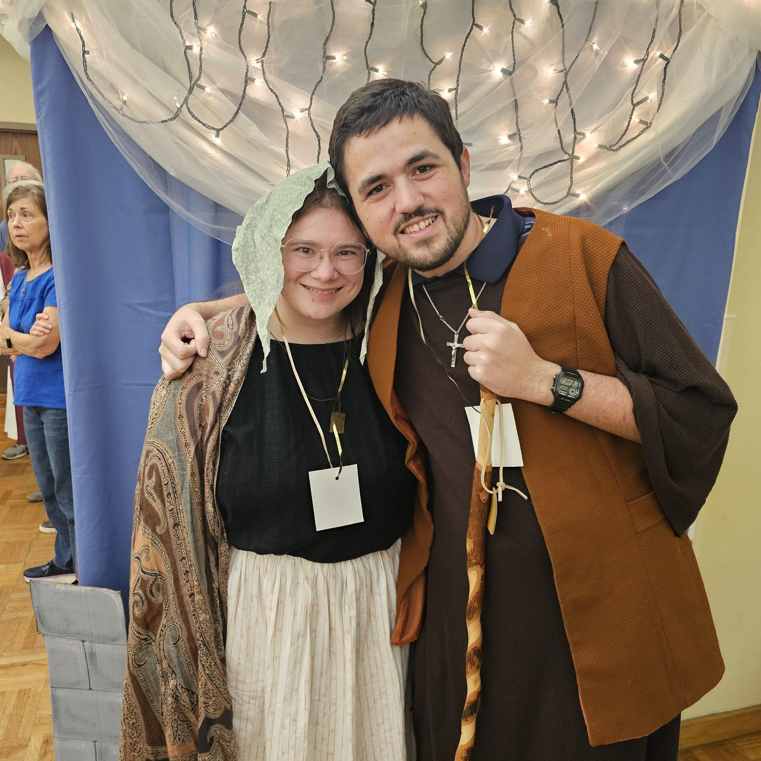 We went dressed up as St. Isidore & St. Maria de la Cabeza, we won best in our category!