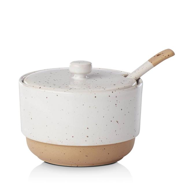 Dansk Koffie Sugar Bowl & Spoon Set